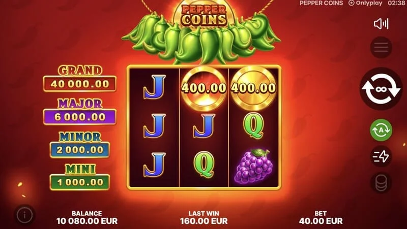 Pepper Coins - бонус-монети во рундата Hold and Win
